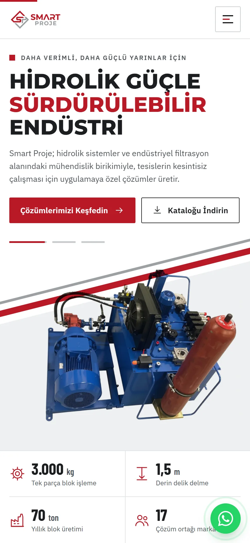 Smart Proje mobil ana sayfa